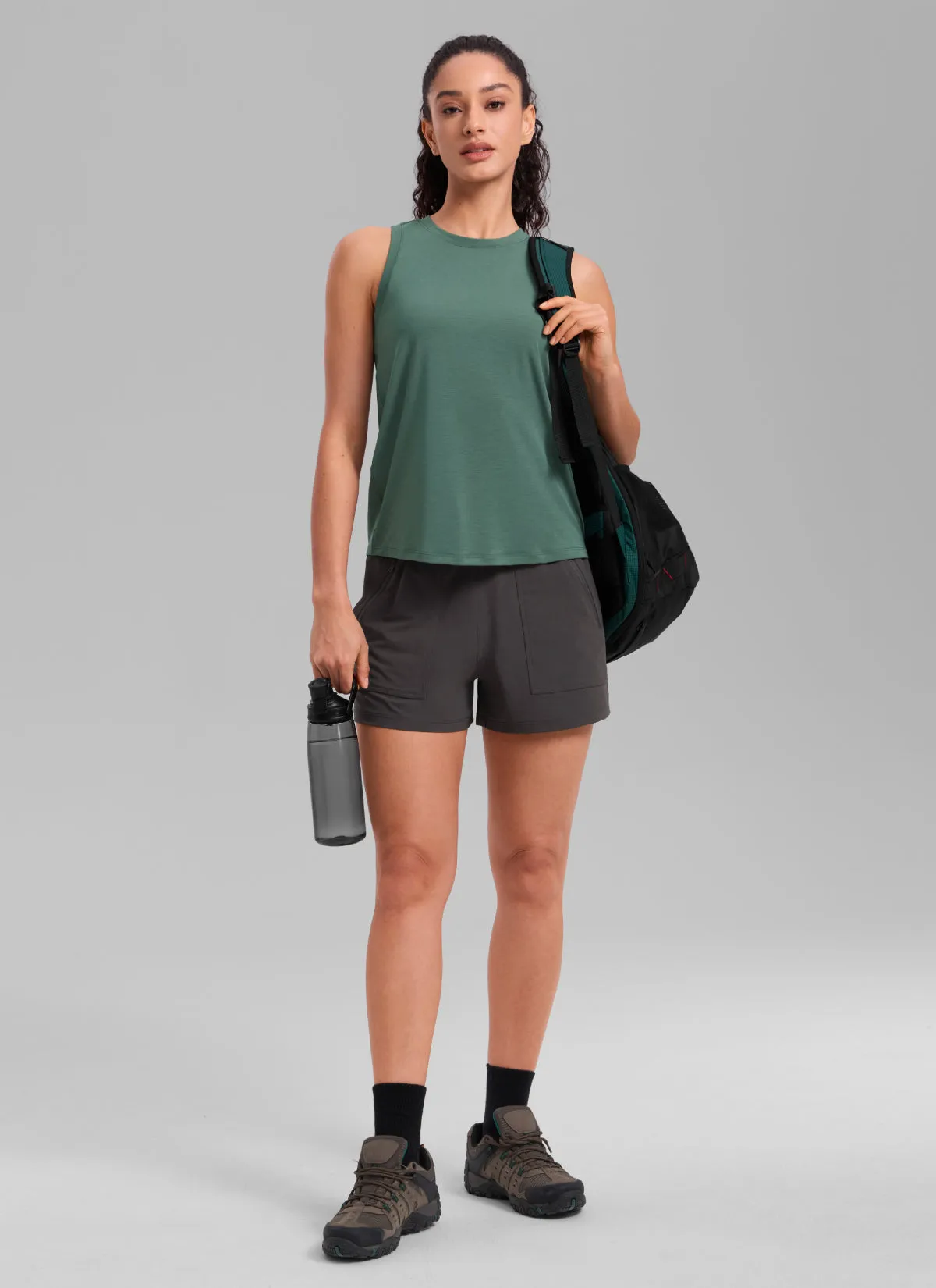 Quick Dry Racerback Hip Length Tank sold by CRZ Yoga product image thumbnail 3