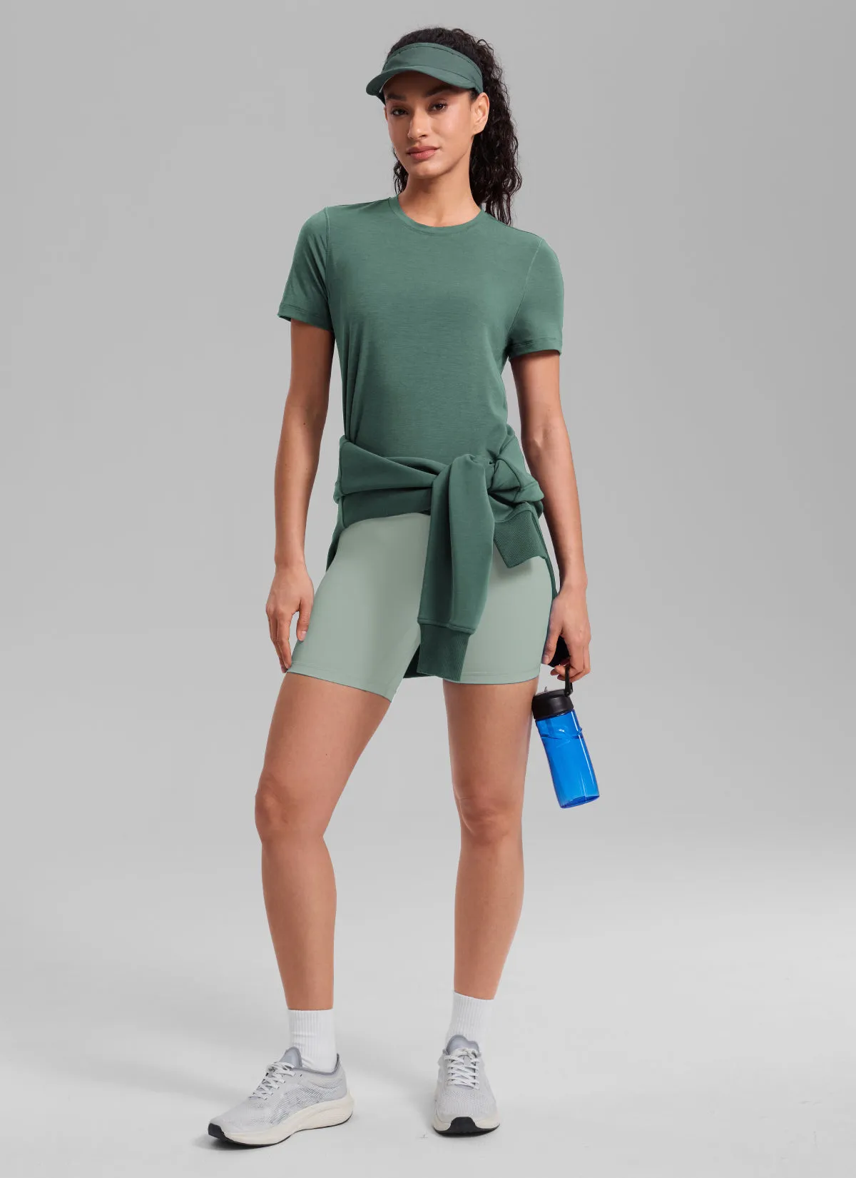 Quick Dry Crewneck Hip Length Short Sleeve sold by CRZ Yoga product image thumbnail 3