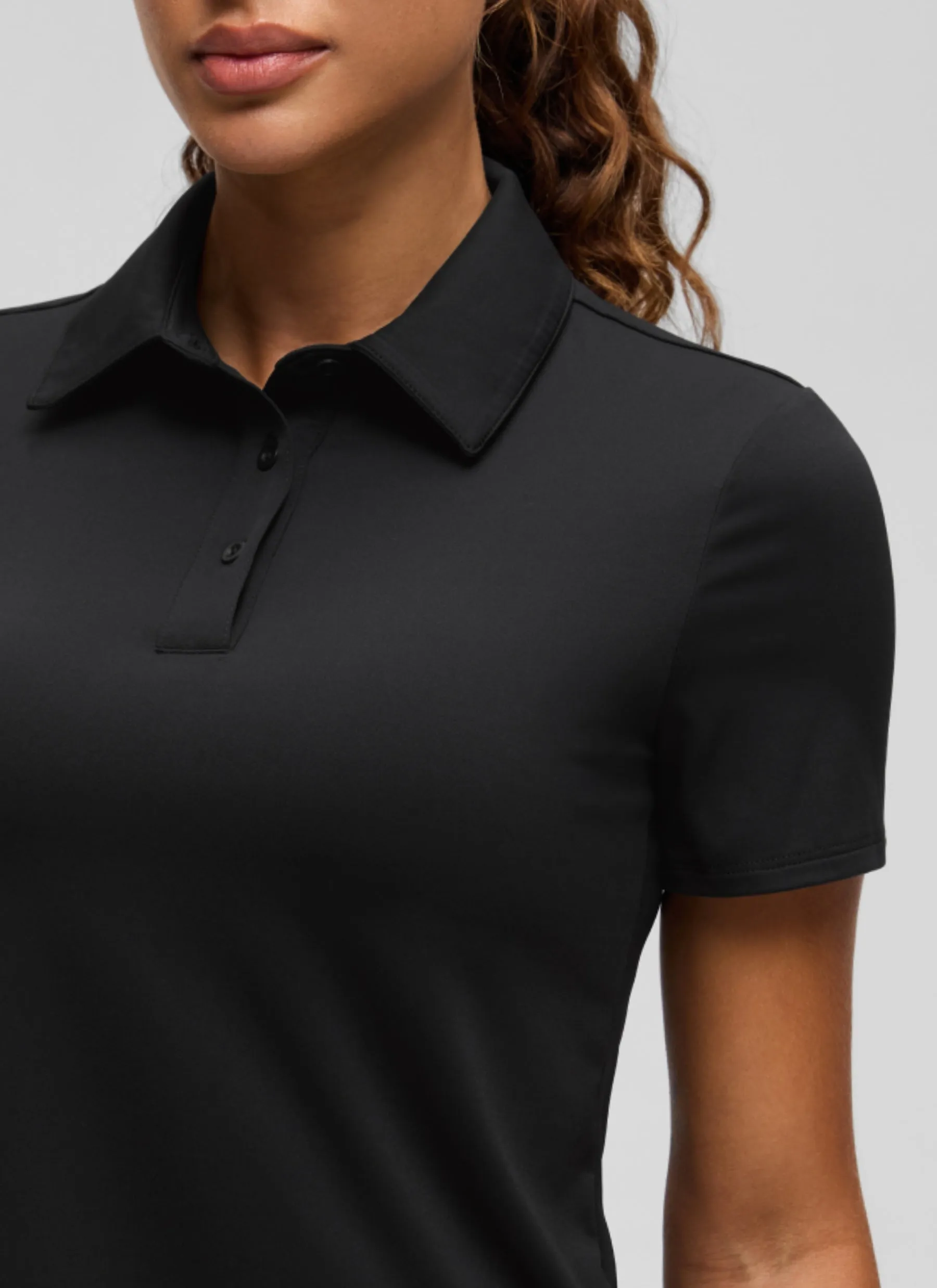 Hip Length Polo Slim Fit Short Sleeve sold by CRZ Yoga product image thumbnail 4