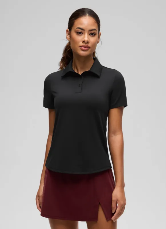 Hip Length Polo Slim Fit Short Sleeve made by CRZ Yoga