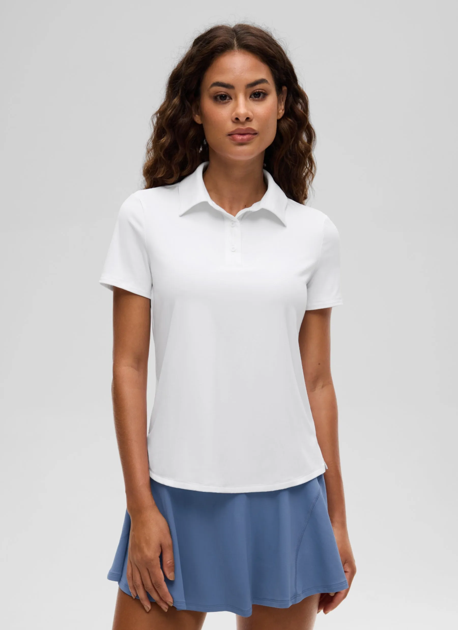 Hip Length Polo Slim Fit Short Sleeve sold by CRZ Yoga product image thumbnail 5