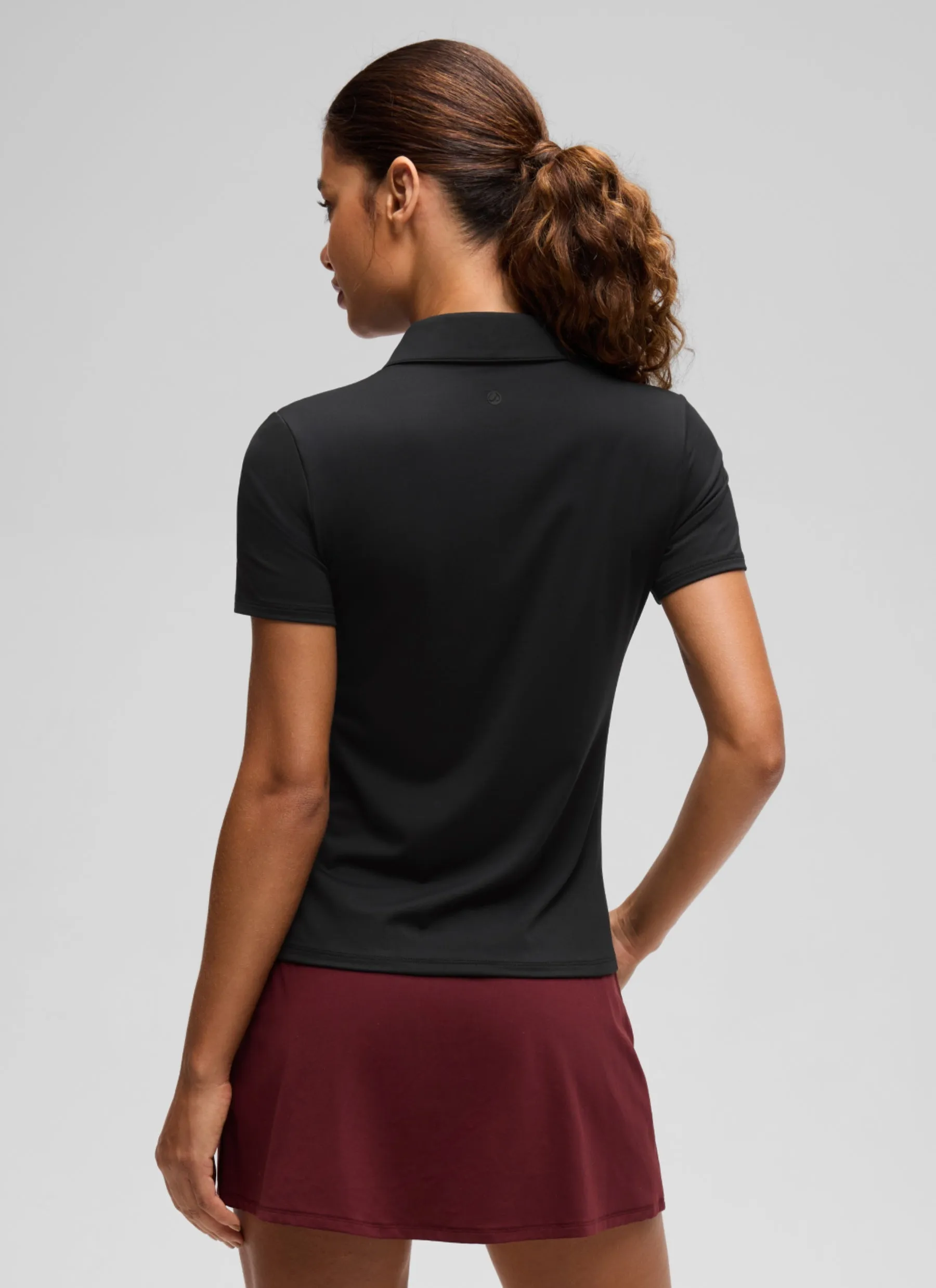 Hip Length Polo Slim Fit Short Sleeve sold by CRZ Yoga product image thumbnail 2