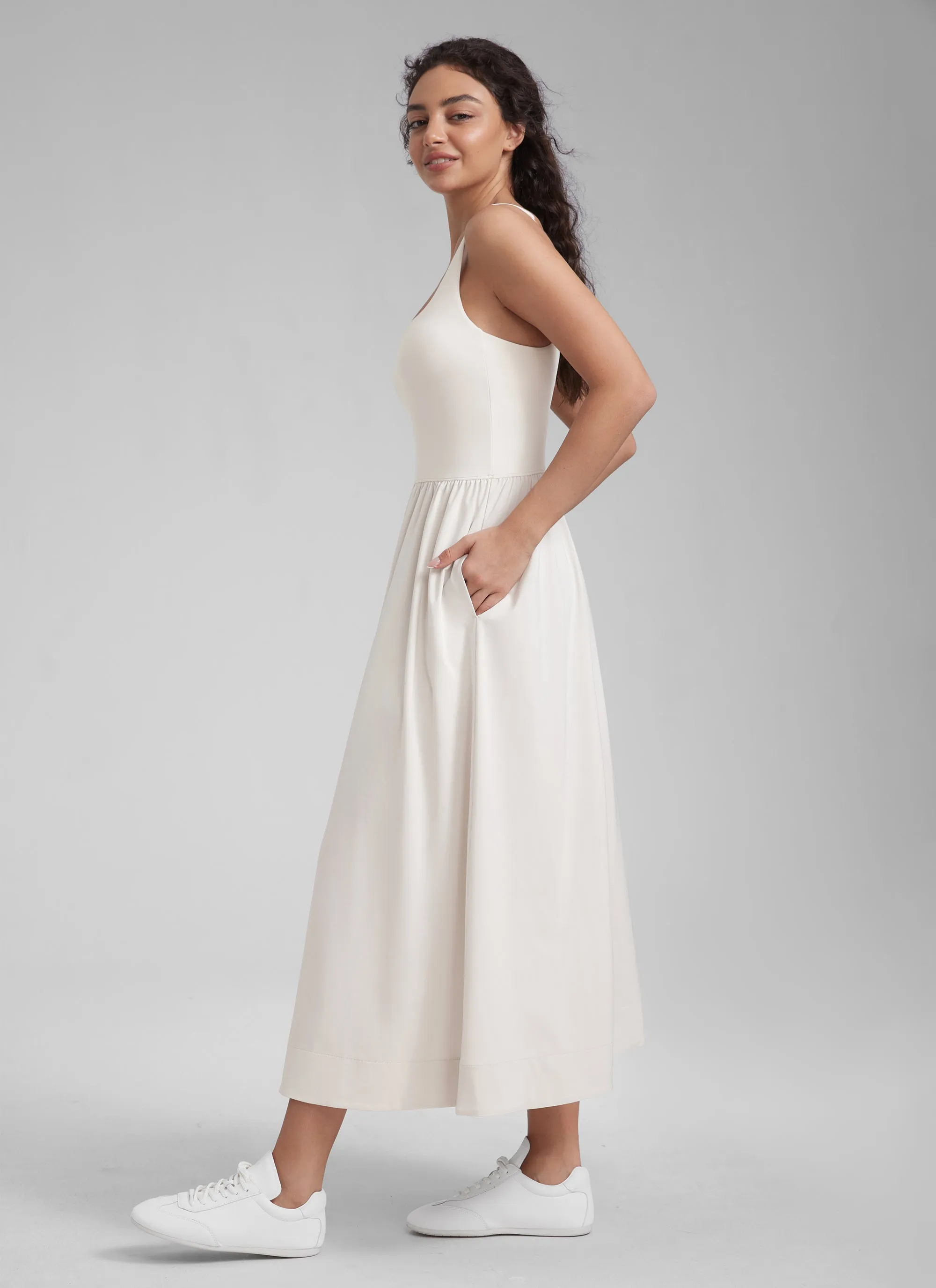 Square Neck Sleeveless Pocket Dress sold by CRZ Yoga product image thumbnail 4