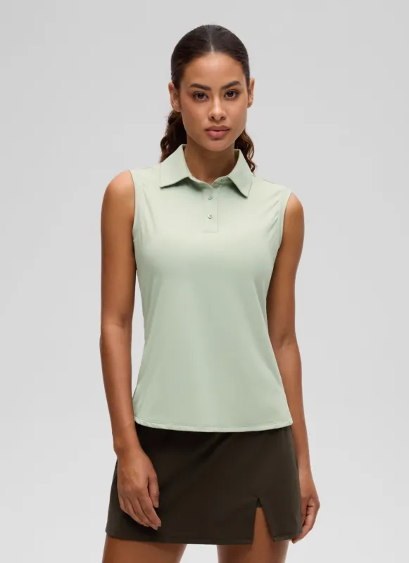Hip Length Slim Fit Sleeveless Polo made by CRZ Yoga