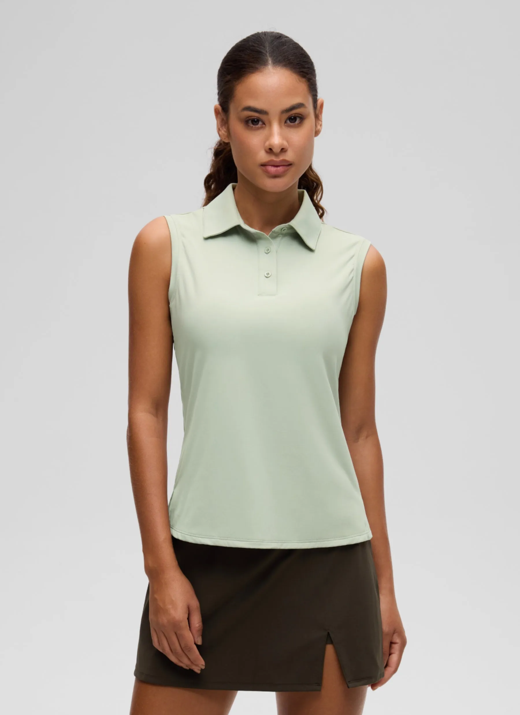 Hip Length Slim Fit Sleeveless Polo sold by CRZ Yoga