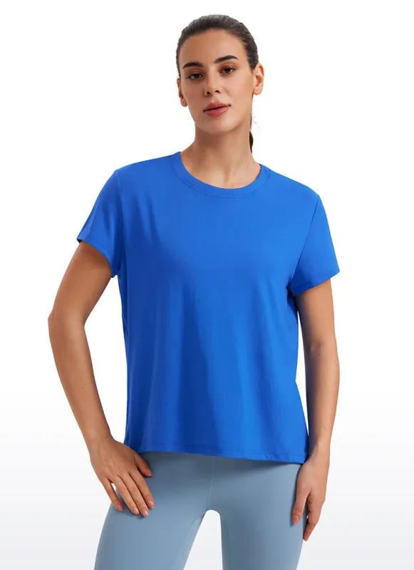 Flowy Yoga Crew Neck Short Sleeve made by CRZ Yoga