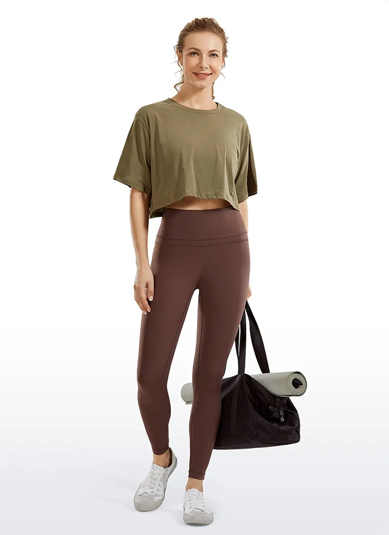 Pima Cotton Short Sleeves Cropped sold by CRZ Yoga product image thumbnail 2