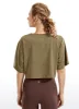 Pima Cotton Short Sleeves Cropped sold by CRZ Yoga