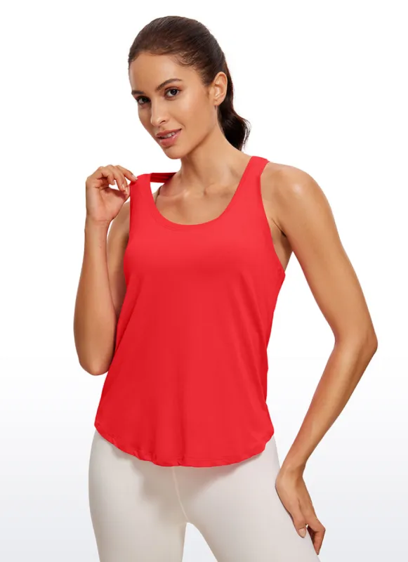 Pima Cotton Hip Length Racerback Tank sold by CRZ Yoga