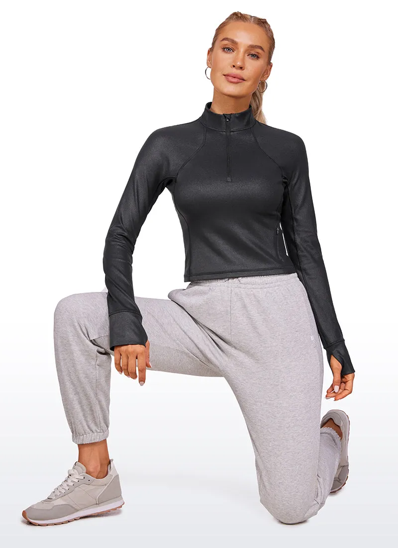 Butterluxe Half Zip Cropped Long Sleeve sold by CRZ Yoga product image thumbnail 3