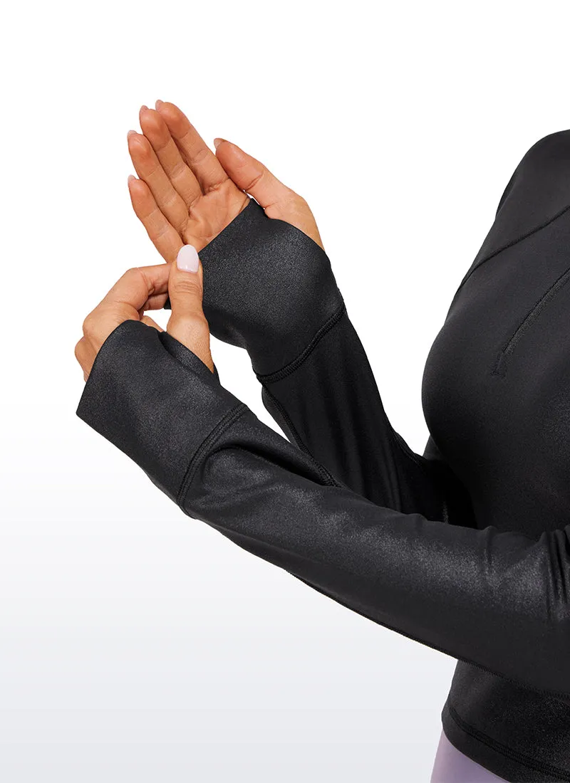 Butterluxe Half Zip Cropped Long Sleeve sold by CRZ Yoga product image thumbnail 4