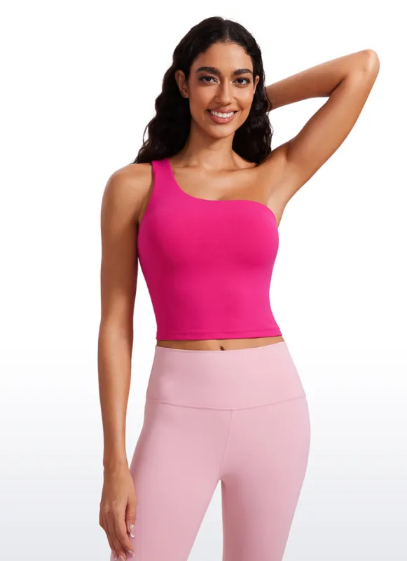 Butterluxe Built in Bra One Shoulder Tank sold by CRZ Yoga