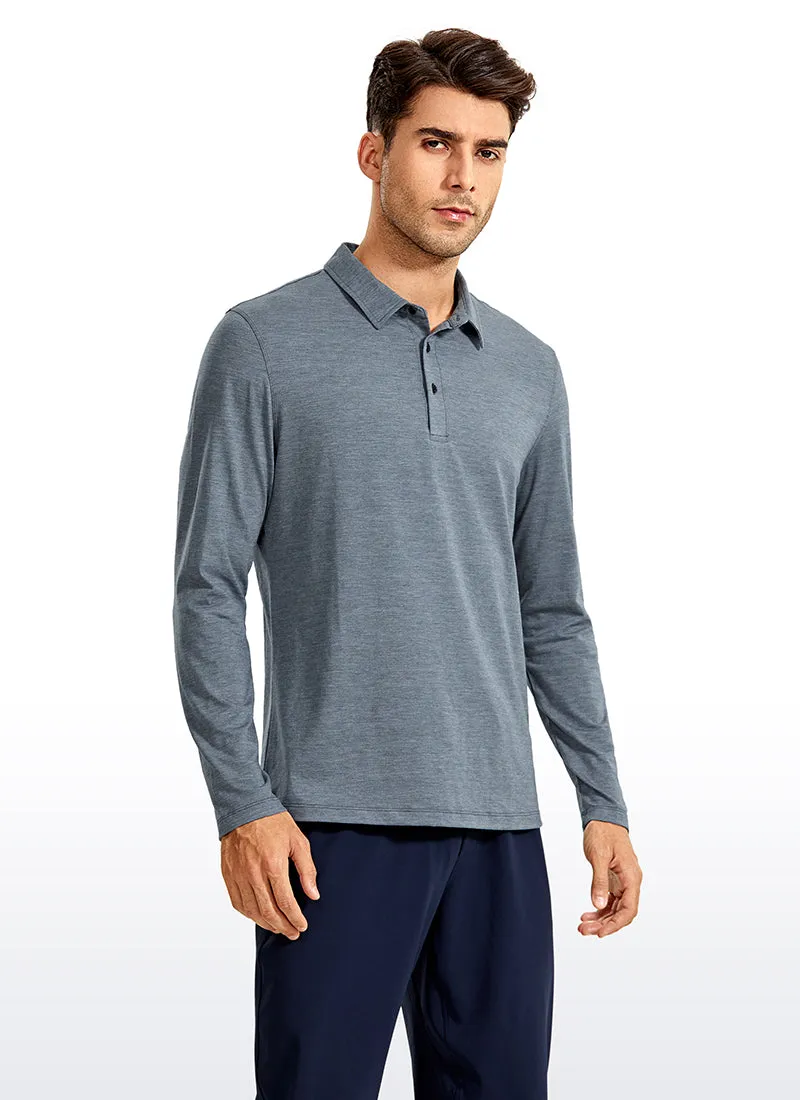 Heather Polo Long Sleeves sold by CRZ Yoga