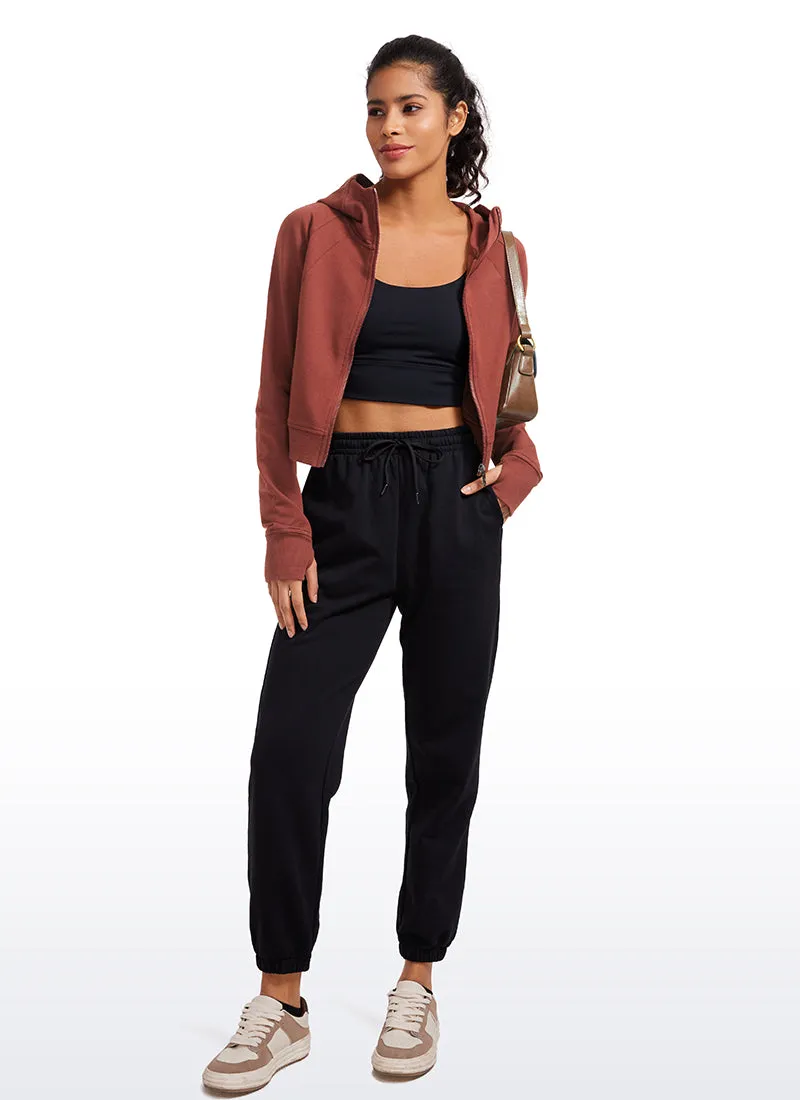 Amenity Cropped Full Zip Hoodies with Thumb Holes sold by CRZ Yoga product image thumbnail 3