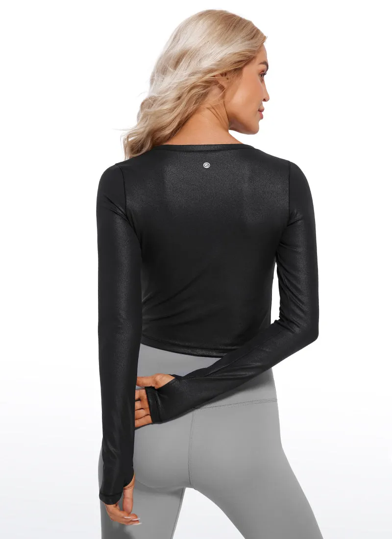Butterluxe Scoop Neck Cropped Long Sleeve sold by CRZ Yoga product image thumbnail 2