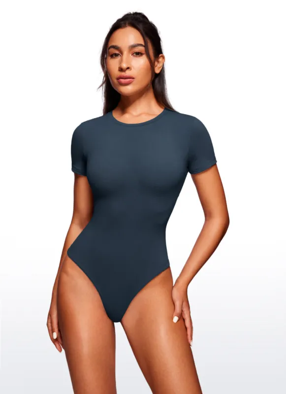 Cotton Crew Neck Short Sleeves Bodysuits sold by CRZ Yoga