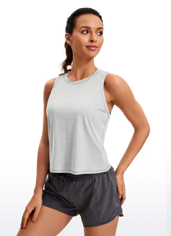 Ultralight Cropped Tanks High Neck sold by CRZ Yoga
