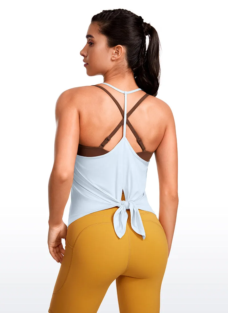 Lightweight Tie Back Halter V Neck Tank sold by CRZ Yoga product image thumbnail 5
