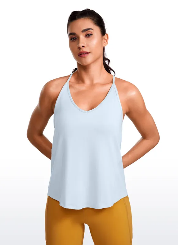 Lightweight Tie Back Halter V Neck Tank sold by CRZ Yoga