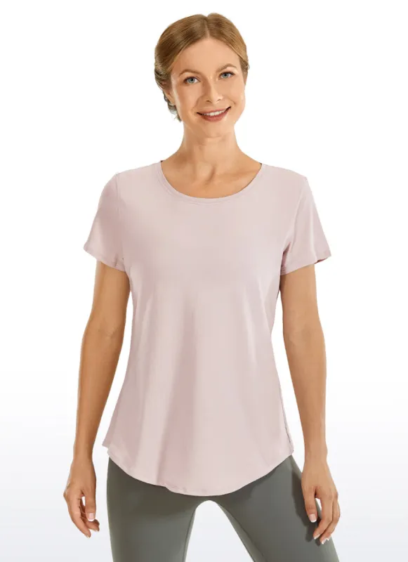 Pima Cotton Short Sleeves sold by CRZ Yoga