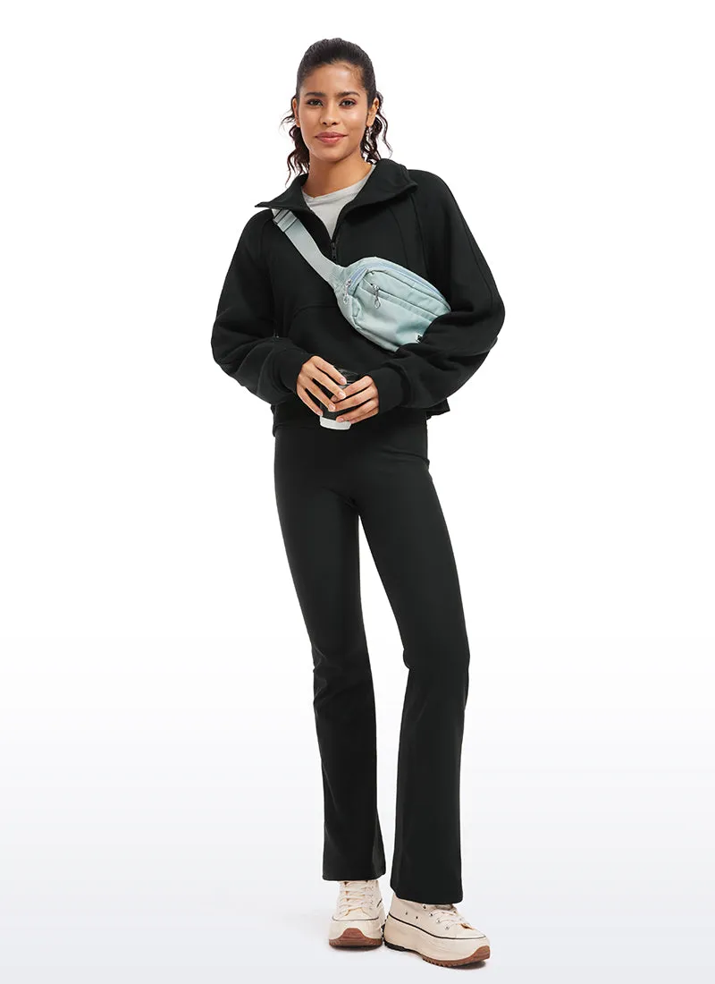 Fleece Lined Half Zip Hoodies Funnel Neck with Thumb Holes sold by CRZ Yoga product image thumbnail 3