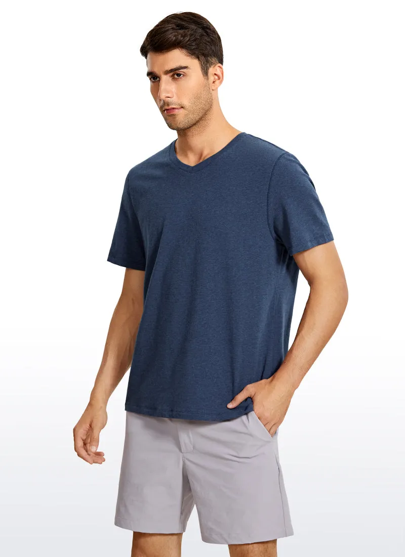 Pima Cotton Short Sleeve V Neck sold by CRZ Yoga product image thumbnail 4