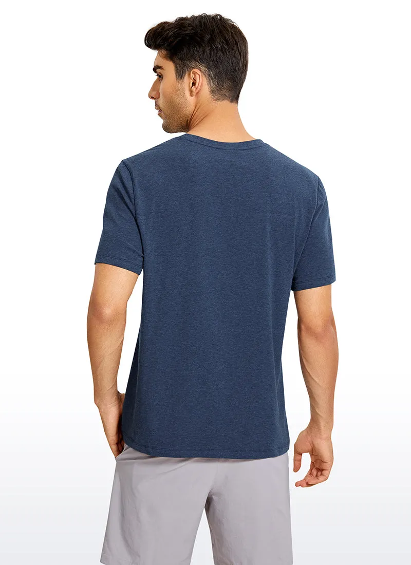 Pima Cotton Short Sleeve V Neck sold by CRZ Yoga product image thumbnail 5