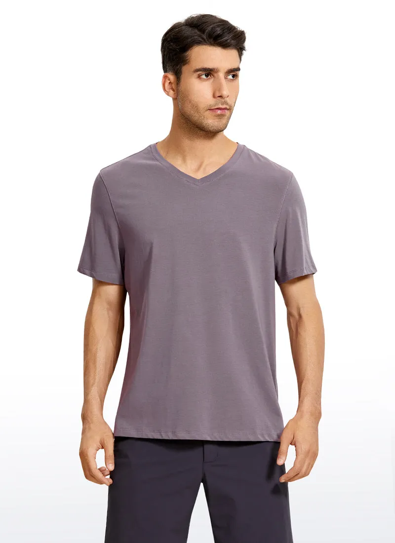 Pima Cotton Short Sleeve V Neck sold by CRZ Yoga