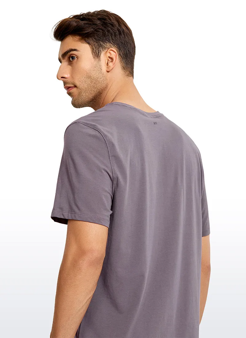 Pima Cotton Short Sleeve V Neck sold by CRZ Yoga product image thumbnail 3