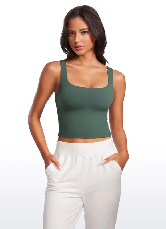 Butterluxe Double Lined Square Neck Tank Tops sold by CRZ Yoga