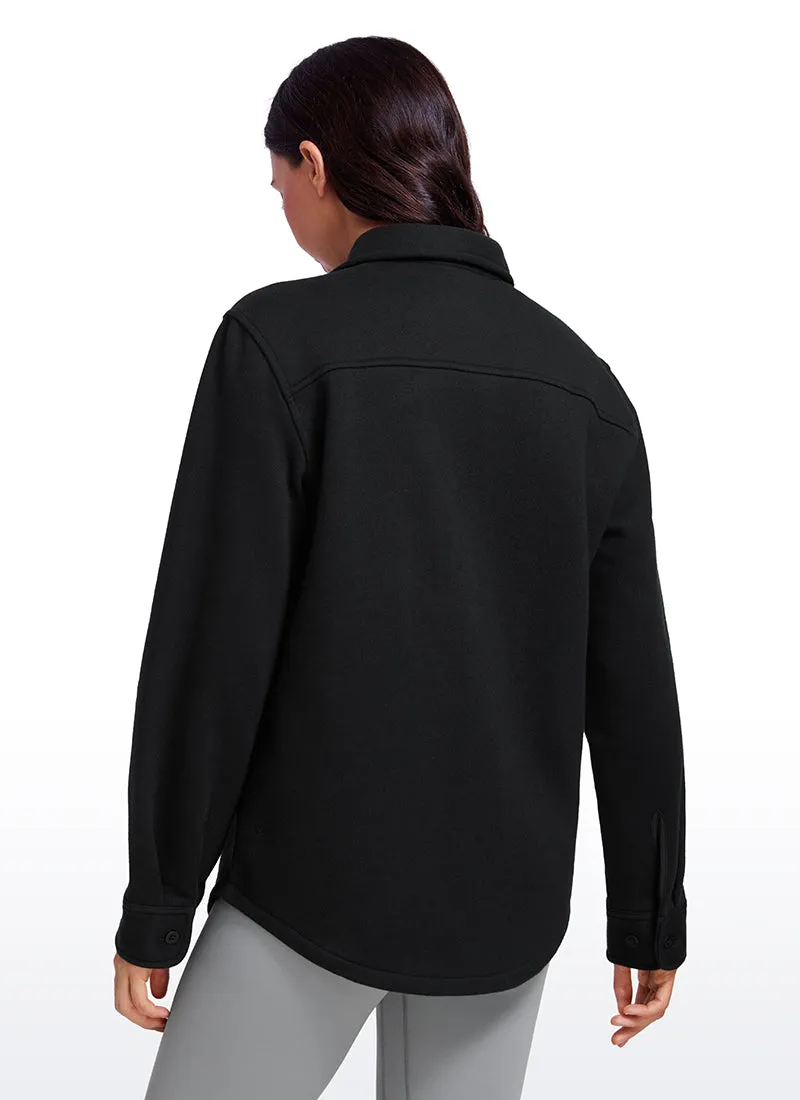 Fleece Lined Oversized Button Down Jacket sold by CRZ Yoga product image thumbnail 4