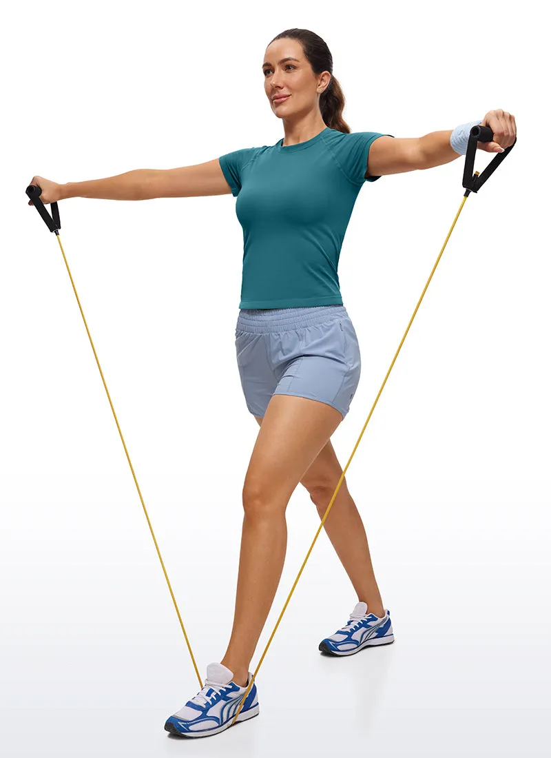 Seamless High Neck Short Sleeves Waist Length sold by CRZ Yoga product image thumbnail 3