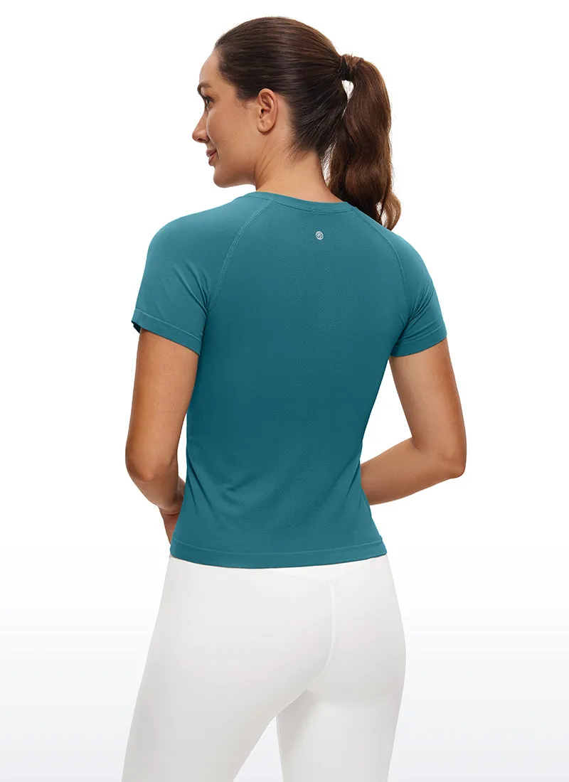 Seamless High Neck Short Sleeves Waist Length sold by CRZ Yoga product image thumbnail 2