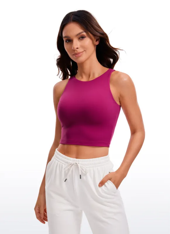 Butterluxe Cropped High Neck Tank Tops Wide Back sold by CRZ Yoga