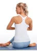 Seamless Racerback Ribbed Hip Length Tank sold by CRZ Yoga