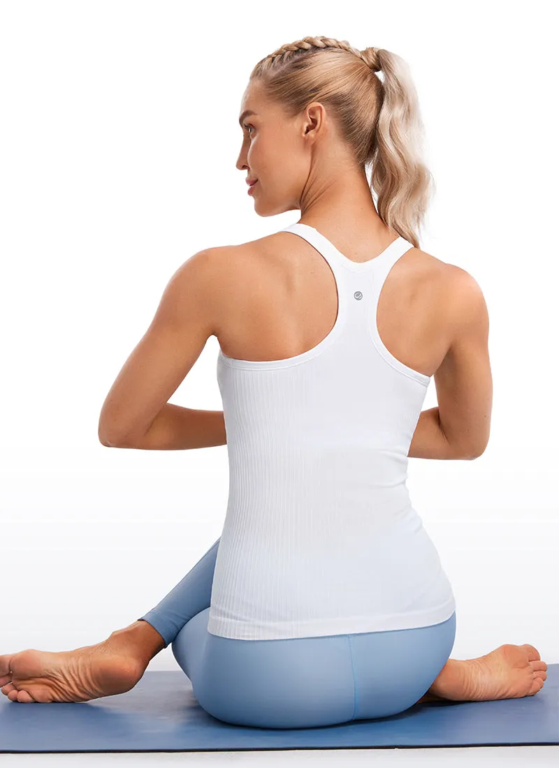 Seamless Racerback Ribbed Hip Length Tank sold by CRZ Yoga product image thumbnail 3