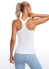 Seamless Racerback Ribbed Hip Length Tank sold by CRZ Yoga