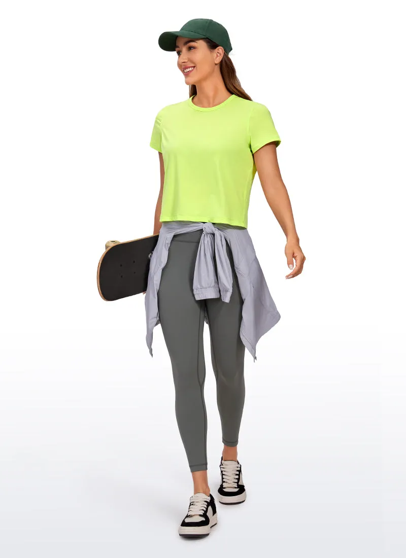 Pima Cotton Classic-Fit Cropped Short Sleeve sold by CRZ Yoga product image thumbnail 4