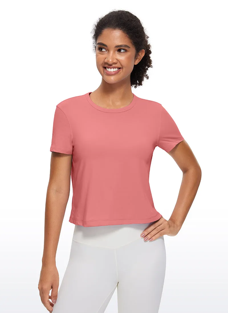 Pima Cotton Classic-Fit Cropped Short Sleeve sold by CRZ Yoga product image thumbnail 5