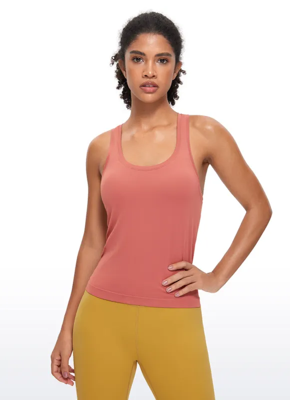 Seamless Scroop Neck Racerback Tanks sold by CRZ Yoga
