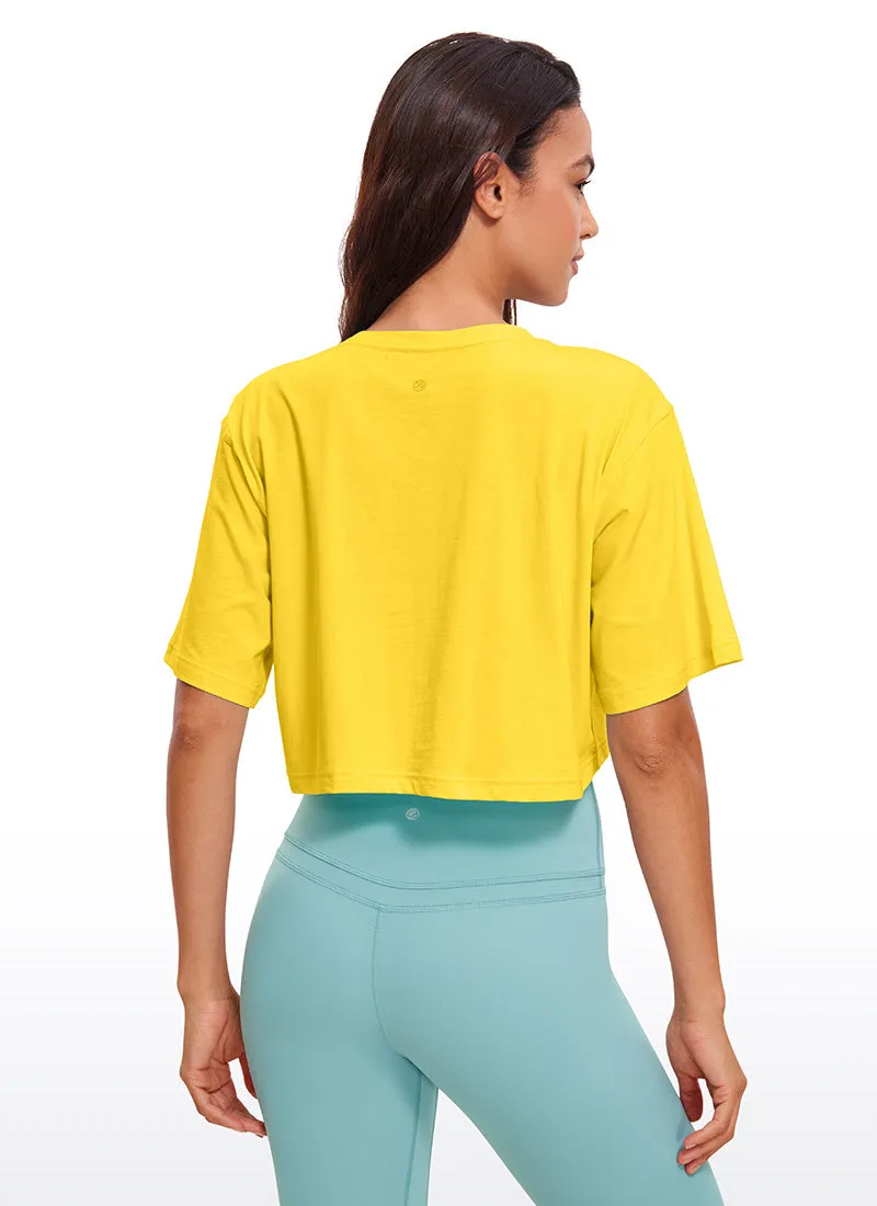 Pima Cotton Short Sleeves Cropped sold by CRZ Yoga product image thumbnail 2