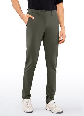 Stretch Slim-Fit Pants with Pockets 35'' sold by CRZ Yoga