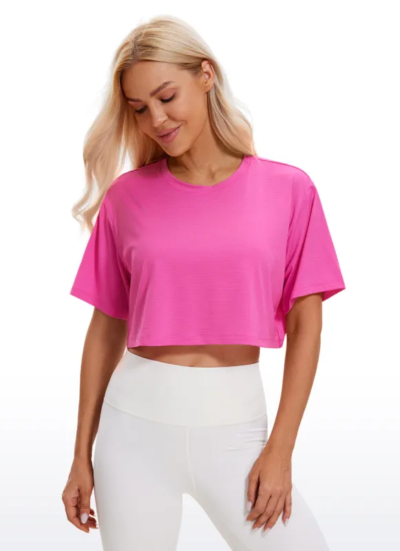 Lightweight Short Sleeves Cropped made by CRZ Yoga