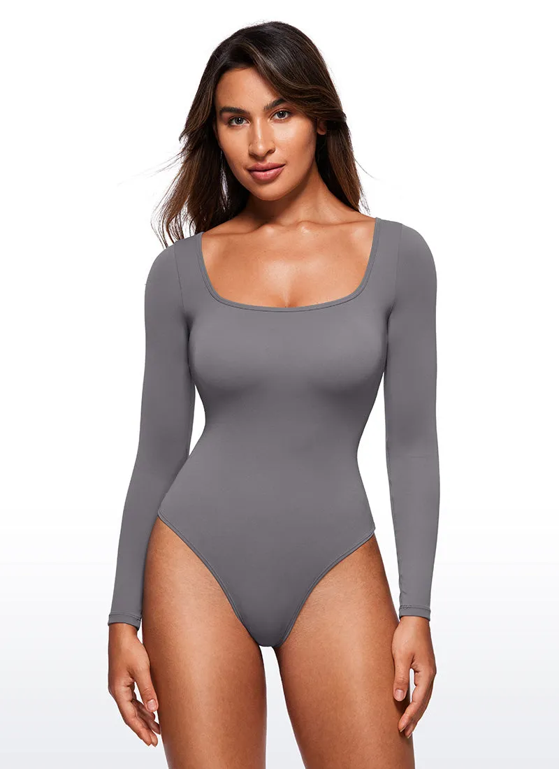 Butterluxe Square Neck Long Sleeve Bodysuits sold by CRZ Yoga
