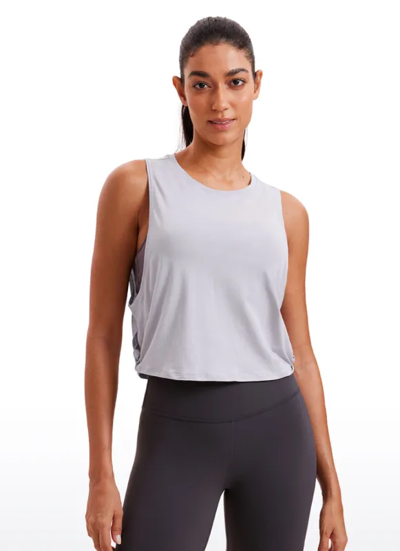 Pima Cotton Crop Deep Armhole Tank sold by CRZ Yoga