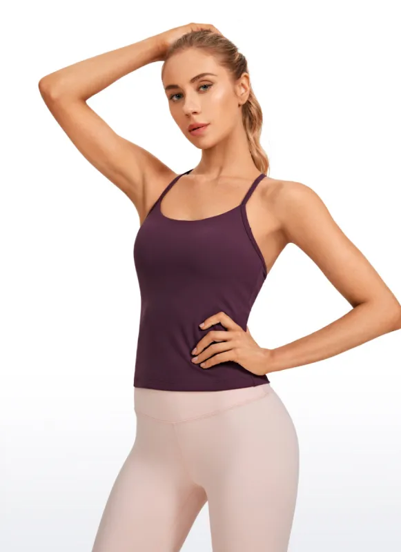 Butterluxe Waist Length Built-in Bra Tank Y Back sold by CRZ Yoga
