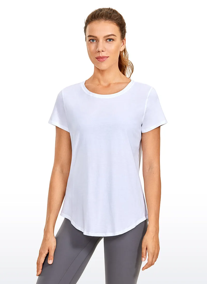 Pima Cotton Short Sleeve sold by CRZ Yoga product image thumbnail 5
