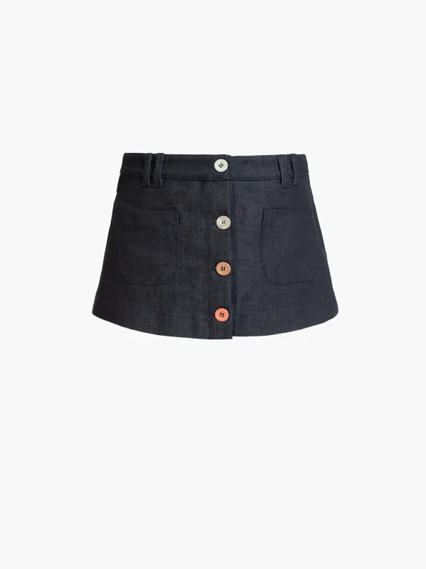 Button Suit Mini Skirt sold by Oddli