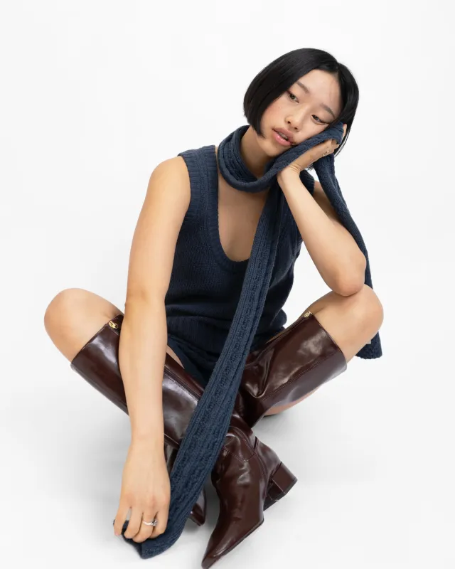 Cable Knit Skinny Scarf sold by Oddli