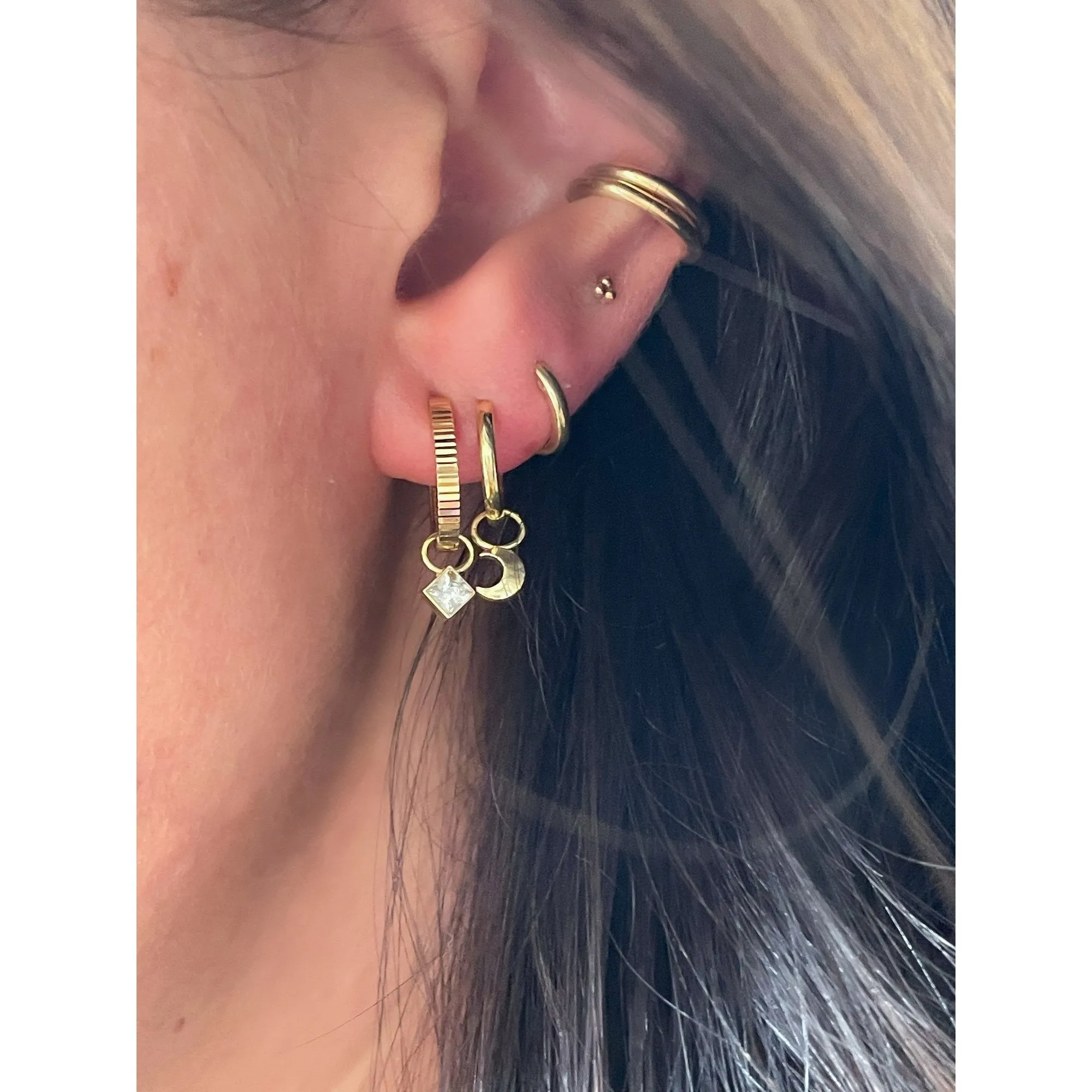 Topaz Huggie Charm sold by Raquel Rosalie product image thumbnail 2